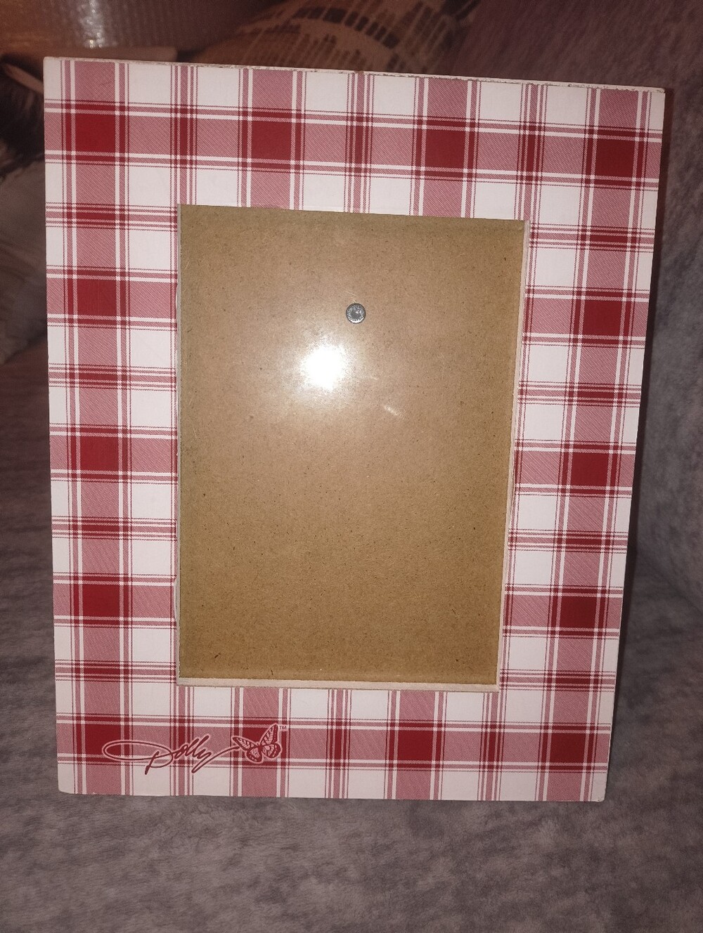 Dolly Parton Dollcake Red and White Plaid Picture Frame